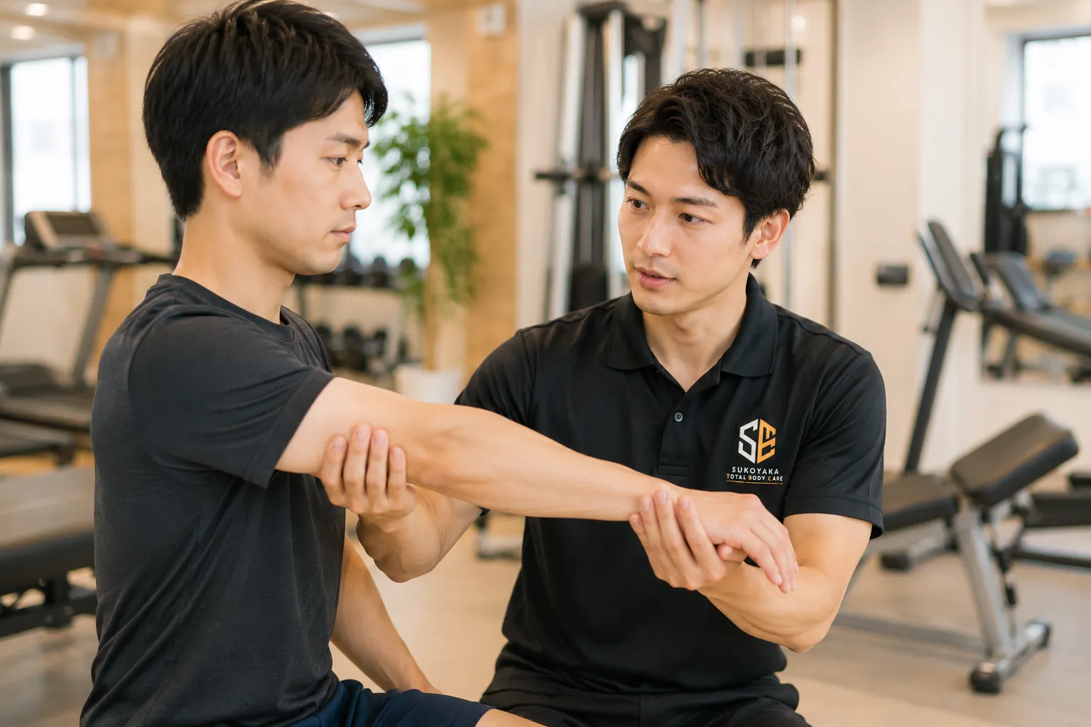プロが身体を見極める様子